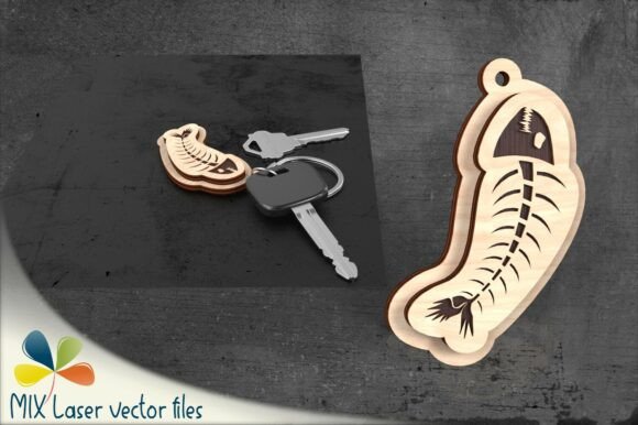 Download Classic Fishbone Key Fob – Laser Cut - Fishbone Collection