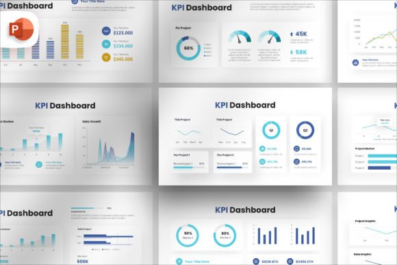 Download KPI Dashboard Chart PowerPoint Template - Chart Collection
