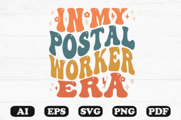 Download In My Postal Worker Era Retro Wavy Svg - Worker Collection